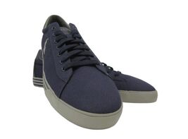 POLO RALPH LAUREN MENS SIZES 15 16 NAVY BLUE  GRAY CANVAS FASHION SNEAKE... - $54.90