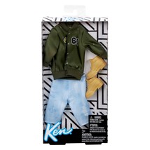 Barbie Fashionistas Ken Doll Bomber Jacket Olive Green Cactus 2018 Mattel, FPW32 - £26.12 GBP