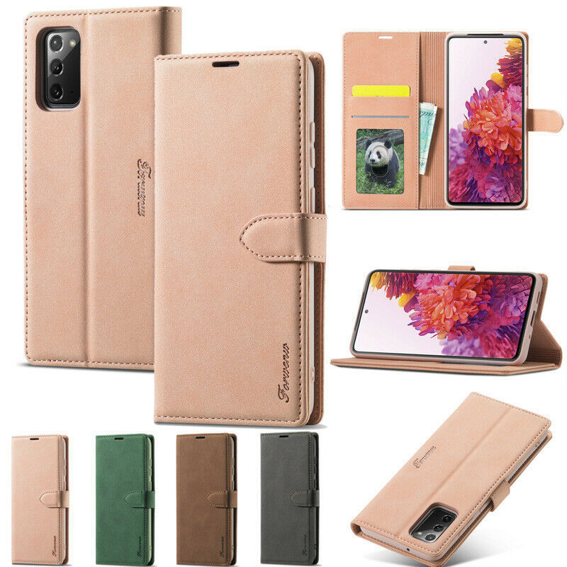 For Samsung S21 A21S S20FE Note 20 Magnetic Leather Stand Wallet Flip Case Cover