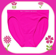 L Hot Pink Seamless Noshow Fullcover Victorias Secret High Leg Waist Brief Pantie - £8.64 GBP