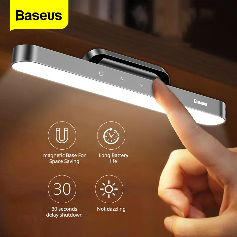Baseus LED Table Lamp Magnetic Desk Lamp Hanging Wireless Touch Night Li... - $37.24