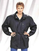 Women’s Hooded Black Leather Motorcycle Jacket Bike Apparel Buttoned Cuffs - $60.00