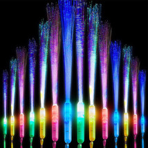 20Pcs 3 Modes Light Up Fiber Optic Sticks Led Wands Flashing Glow Wedding Party - £35.96 GBP
