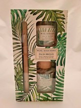 Michel Design Works Home Fragrance Diffuser and Votive Candle Set PALM BREEZE - $31.99