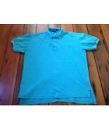 Vintage Ralph Lauren USA Made Polo Teal Blue 100% Cotton Mens Collar Shi... - £39.50 GBP