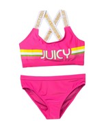 Juicy Couture Logo 2-Piece Swimsuit Big Girls Fuschia ( 10/12 ) - £93.18 GBP