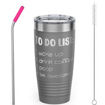 SDF CUP - To Do List: - 20oz Stainless Steel Insulated Tumbler with Lid ... - £19.92 GBP