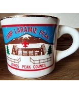 Vintage Boy Scouts of America Camp Laramie Peak Longs Peak Council Mug Cup READ - $9.49