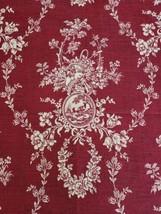 Waverly Fabric Country House Toile Red French Country Cotton 5.2 Yards - £103.12 GBP