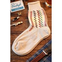 VTG 1950s Pennleigh Penneys Intarsia Dress Socks Atomic Ivy Midcentury S/M - $29.65