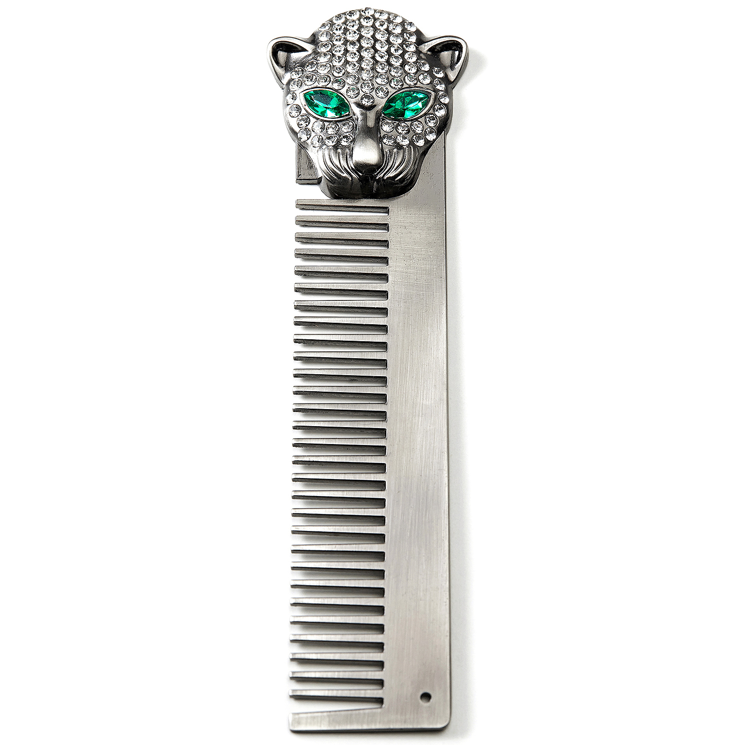 metal comb for men -Cheetah Hair Comb with Crystals- Hair and Beard