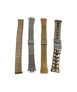 Lot of 4 VTG Watch Bands Elgin Kreisler Seiko Speidel Silver Gold BANDS ... - $22.49