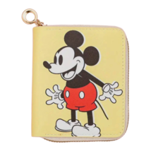 Classic Mickey Mouse Faux Leather Wallet Zipper Coin Pocket Credit Card ... - €12,87 EUR