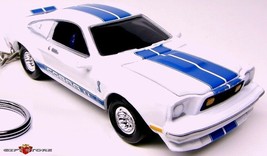 Rare Key Chain 1976/1977 White Ford Mustang Cobra Ii New Custom Limited Edition - $39.98