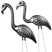 Zombie Skeleton Flamingo Yard Ornaments With Stakes, Pack Of 2 - £52.11 GBP