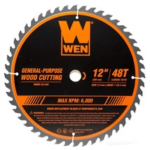 WEN BL1248 12-Inch 48-Tooth Carbide-Tipped Professional Woodworking Saw ... - £26.08 GBP