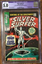  Silver Surfer #1 (1968) CGC 5.0 -- O/w to white; Origin w/ Watchers; restored - £513.09 GBP