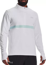 Under Armour Infrared Up The Pace 1/2 Zip Jacket Mens XXL White Teal Fitted NEW - £39.46 GBP