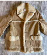 Vintage Men’s Medium Fingerhut Fashions Sherpa Lined Tan Suede Jacket - £66.87 GBP