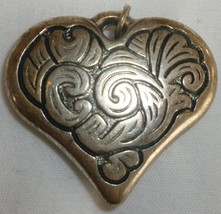 Charming Silverplated Pendant Heart Shaped - £4.81 GBP