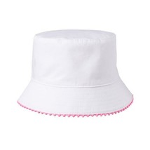 NWT Gymboree Swim Shop Girls White Pom Pom Bucket Sun Hat 4T/5T - $8.99