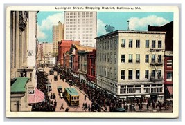 Lexington Street View Baltimore Maryland MD UNP WB Postcard Y3 - £3.07 GBP