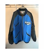 VTG MADE IN USA XL 80’s Reebok Sports JACKET TENNIS OPEN Letterman Leather - £220.09 GBP