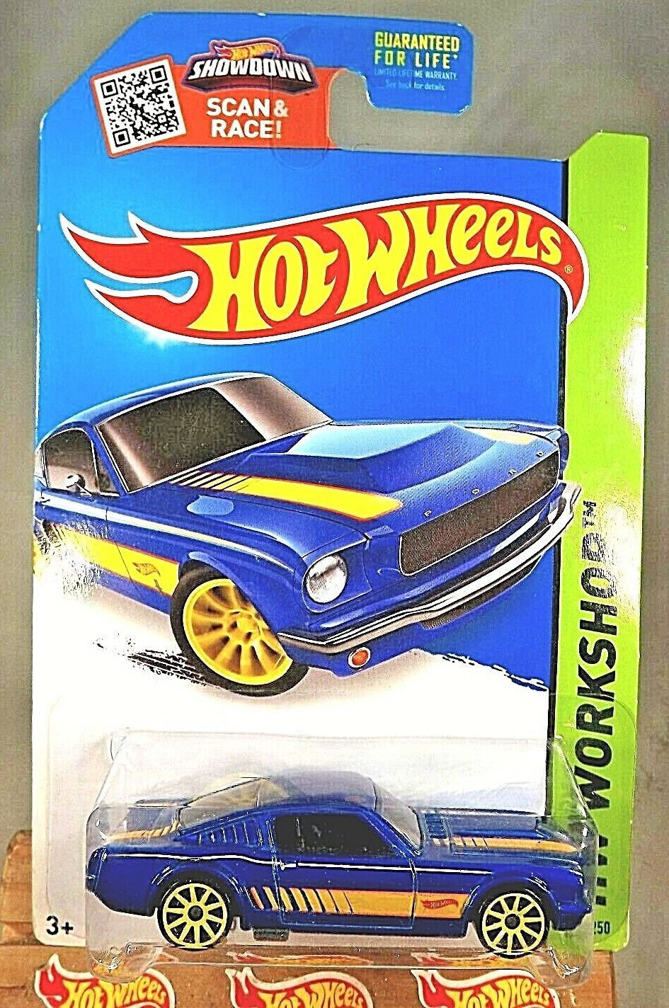 2015 Hot Wheels #242 HW Workshop-Then and Now '65 MUSTANG 2+2 FASTBACK Blue Vari