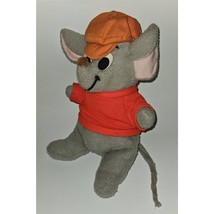 VTG Bernard Rescuers Down Under Plush 12&quot; Stuffed Animal Gray Mouse Red Shirt - £19.51 GBP