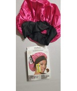 Evolve Fistine Luxe Wide Edge High Quality Pink Black Satin Bonnet For N... - $7.66