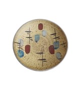 Vintage MCM Pottery Abstract Asian inspired Trinket Dish Wall Hanging Ge... - $100.79