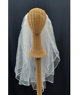 108&quot; Wide Elbow Length Tiered Bridal Veil w Satin Edge (27&quot; &amp; 30&quot; Tiers)... - $341.56 MXN