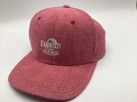 Trucker hat snap back red denim in color it say Emerald Bay by Pukka adj... - $6.92