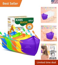 5-Ply Multi-Color Kids Face Masks with Adjustable Ear Loops - 50 Pieces - $15.00