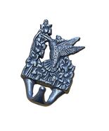 Hummingbird Wall Hook Pewter Coat Hat Hanger Flowers Vintage Decor Carso... - $12.87