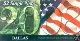 2003 A  Uncirculated $2 Note - Dallas - #20084862 - £13.63 GBP