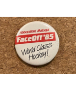 Vintage 1985 Faceoff '85 World Class Hockey! Pinback Pin 2.25" - $6.98