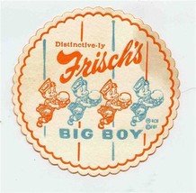 Distinctively Frisch&#39;s Big Boy Coaster 1960&#39;s - £10.85 GBP