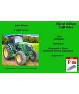 John Deere 6125D Tractor Diagnosis &amp; Tests Manual See Description USB - $358.76 MXN