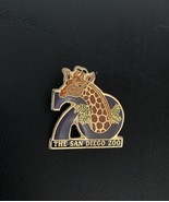 THE SAN DIEGO ZOO 70th Year Commemorative PIN Giraffe Gold Tone Enamel - $6.71 CAD