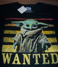 Star Wars The Mandalorian Baby Yoda Wanted Poster T-Shirt Small New The Child - £15.77 GBP