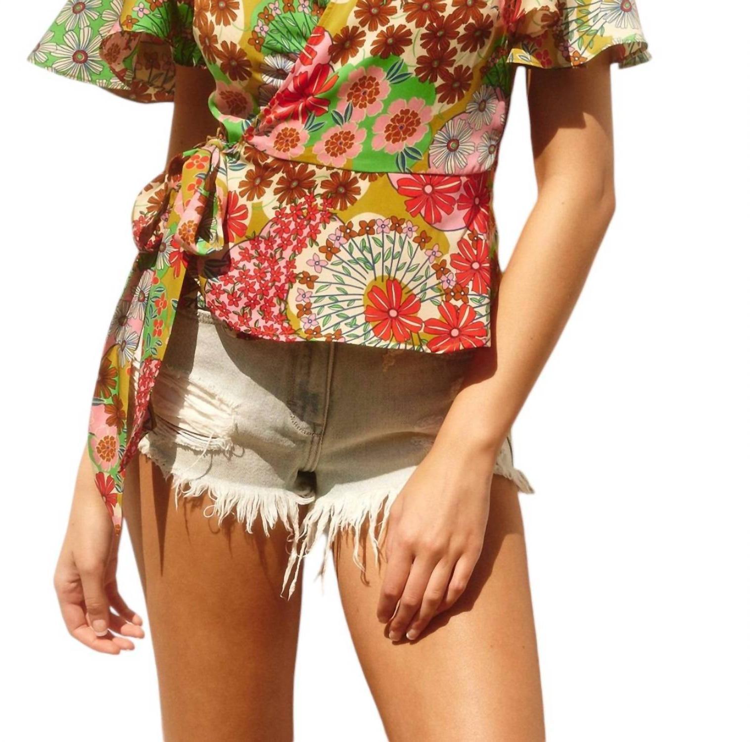 Dress Forum Willa Origami Wrap Blouse Top Size L - $24.75