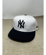 New York Yankees Hat Cap White Navy Blue MLB Baseball NY Rope New Era Mens - $27.71