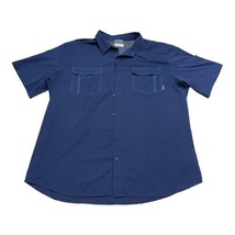 Columbia Navy Blue Sportswear Fishing Shirt 2XL Vented Omni Wick XXL Advanced - £29.33 GBP