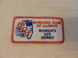Bowlers Club of Illinois Women&#39;s 525 Series Patch from the 90s Pink Border - £7.85 GBP