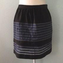 W118 by Walter Baker Womens Skirt Sz XS Layered Black Blue Striped Retail $138 - £26.13 GBP