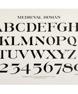 Medieval Roman Text Font Example 1899 Victorian Craft Drawing Ephemera D... - $27.10 CAD