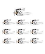 DECORITEN 10 Pack Polished Chrome Privacy Door Levers with Square Rosette - $2,830.65 MXN