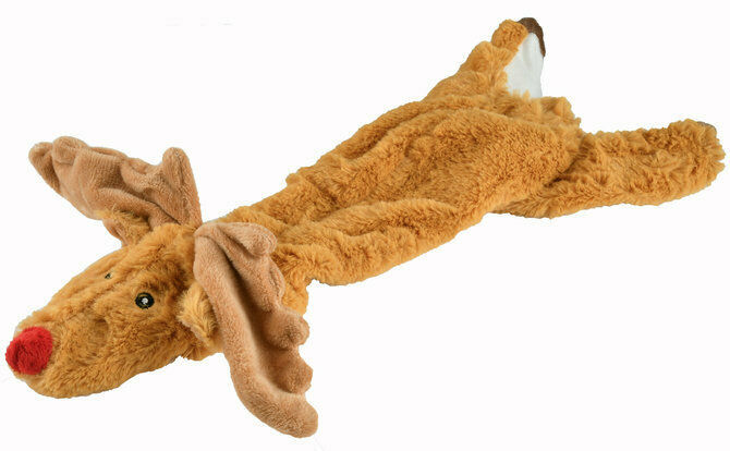 Holiday Reindeer Dog Toys Skinneez Christmas Play Stuffing Free Big 20" Long