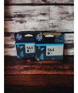 2x Genuine HP 564 Black Ink Cartridges OEM EXP 3/23+ Bundle DeskJet 3520 - £18.50 GBP